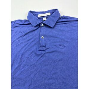 Holderness & Bourne Polo Shirt Stretch Golf Short Sleeve Blue Men's XL Nice